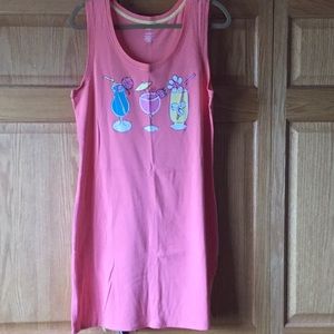 Coral Tank style Long Beach cover up